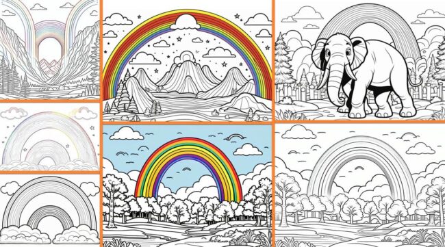 Ausmalbild Regenbogen ð - Hier kostenlos runterladen! ⬇️ Ausmalbilder 