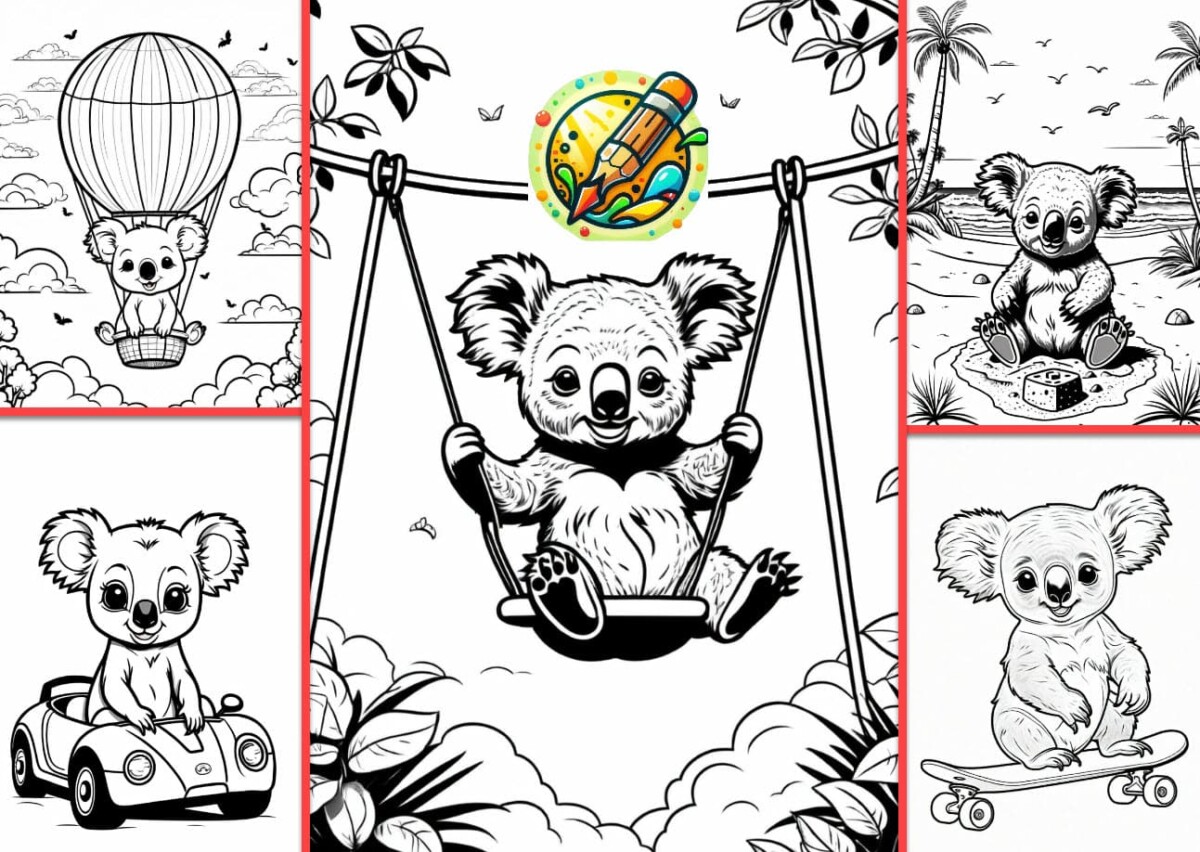 Koala Ausmalbild (Gratis herunterladen & ausdrucken!)